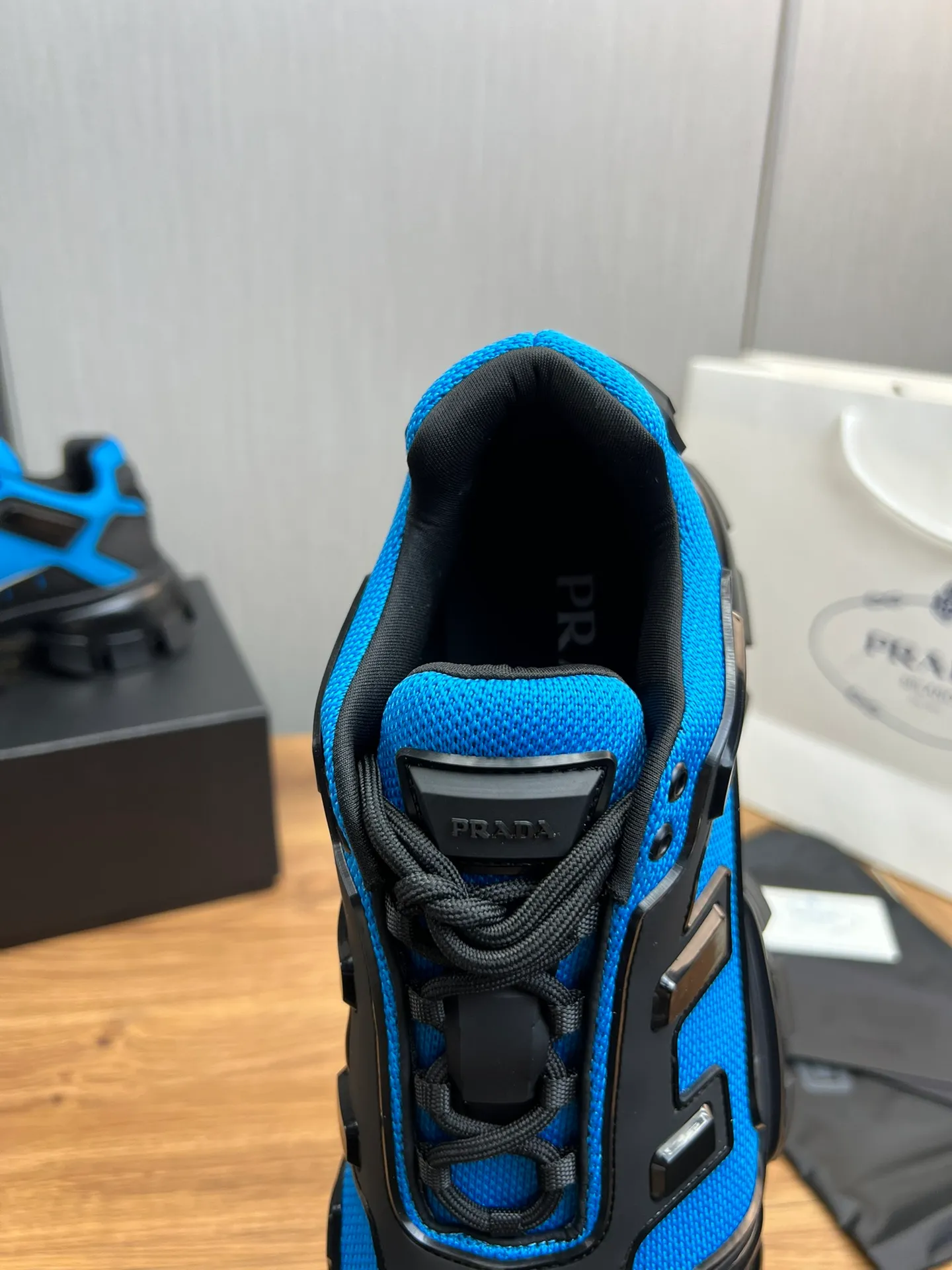 Men's shoes 💰620💰 [PRADA] Hot-selling thick-soled shoes 🔥 Available all year round ✔️Official website synchronization Original fly-knit film fabric + cowhide lining, 1⃣️:1⃣️reproduction, original sole, 38-45 (45 made to order, non-refundable)